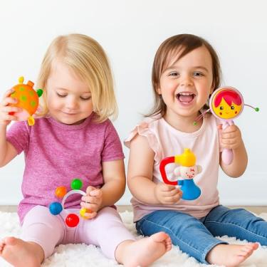Imagem de Kit Infantil para Bebê – Brinquedos Educativos e Interativos, Coloridos e Divertidos para Crianças, Estimula Coordenação e Desenvolvimento Sensorial