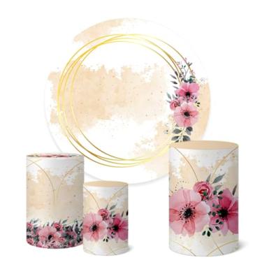 Imagem de Trio Capas Cilindro + Painel Sublimado 1,50m Flores (K1FLS059)