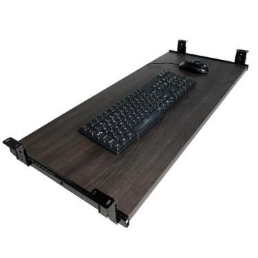 Imagem de Suporte Deslizante Teclado e Mouse Retratil - Bimove, Amadeirado Preto