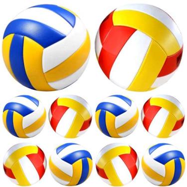 Imagem de Kit Bolas Vôlei Areia Quadra Tamanho Oficial Atacado 10un - Mizpa