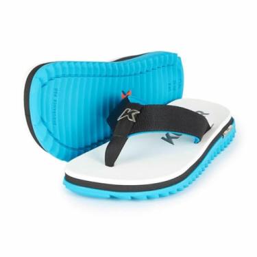 Imagem de Chinelo Kenner Kivah Line Masculino - Branco e Azul - 43