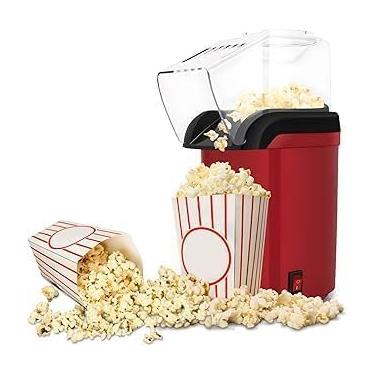 Imagem de Pipoqueira Elétrica de Bancada 110V Vermelha 1200W com Dosador Sem Óleo – Prepara em 3 Minutos