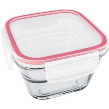 Imagem de Pote De Vidro Marinex Quadrado Tampa Plástica 500ml Marmita - Nadir Fi