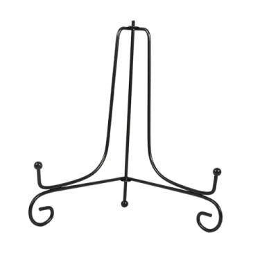 Imagem de Mingzhe Ferro Cavalete Clássico Display Stand Bowl Plate Photo Frame Livro Artwor Preto para Home Office Decoração (20.3cm/8in)