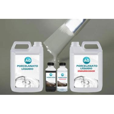 Imagem de Kit Porcelanato Líquido Cinza Concreto AG - RAL7023 por M² - Resinas a