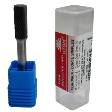 Imagem de Lima Rotativa Cilíndrica 8 X 20Mm Metal Duro Corte Simples