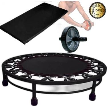 Imagem de Kit Aeróbico Mini Jump 32 Molas+ Colchonete + Roda Abdominal - Infinit