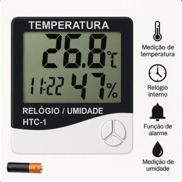 Imagem de Termômetro Higrômetro Digital Profissional Para Monitoramento - FAZA