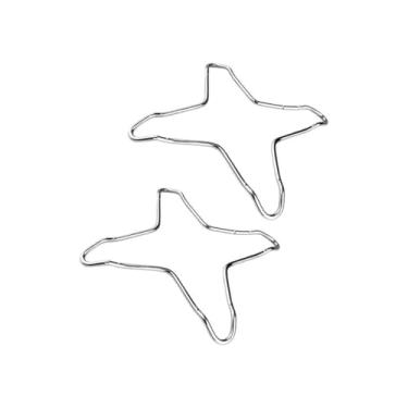 Imagem de Suporte para Panelas em Aço Inox, 14 x 14 cm, Conjunto com 2 Peças, Redutor de Grelha para Fogão