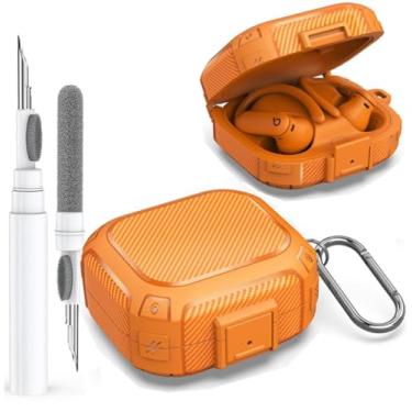 Imagem de Olytop Capa para Beats Powerbeats Pro 2 com trava 2025, capa protetora resistente à prova de choque nova Powerbeat Pro2 com mosquetão e caneta de limpeza masculina para fones de ouvido Beat PowerBeat