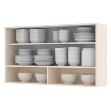 Imagem de ArmArio AAreo 1 Porta Basculante de Vidro 120 cm Henn, Off White