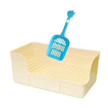 Imagem de ShengQuanHao Caixa de Areia para Coelhos de Estimação, Bandeja para Mictório de Coelhos, Hamster, Rato, Chinchilas, Grade, Caixa de Areia para Gatos, Gaiol, Branco