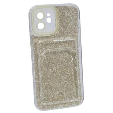 Imagem de Capa Capinha Case Porta Cartão Glitter Compatível iPhone 12 - Tesla St