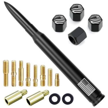 Imagem de Antena Bullet Antenna de Carro e Caminhão, Bandeira Americana, Preto F