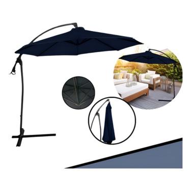 Imagem de Ombrelone Suspenso Importway 3 Metros + Base em Cruz de Apoio de Contrapeso