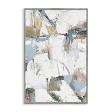 Imagem de Stupell Industries Design de arte giclée emoldurado em cinza abstrato de ressonância colorida por Hannah Dawson, 76 x 50 cm