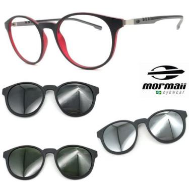 Imagem de Oculos Redondo Preto Mormaii Swap 2 6071 aft + 3 Clipons cgp, Aft