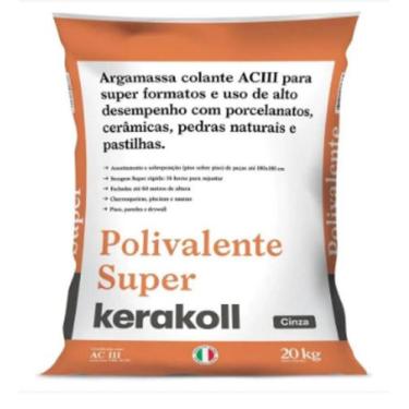 Imagem de Argamassa Polivalente Super AC3 Cinza 20kg - Kerakoll - 000478