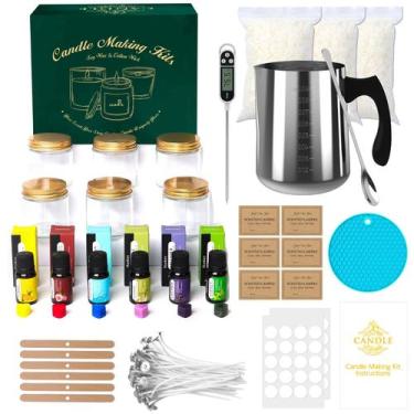 Imagem de Kit de fabricação de velas Aeraroma para adultos com potes e potes de 