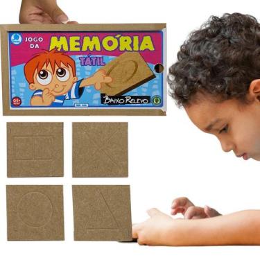 Imagem de Memória Tátil Baixo Relevo Brinquedo Educativo em Madeira - Simque
