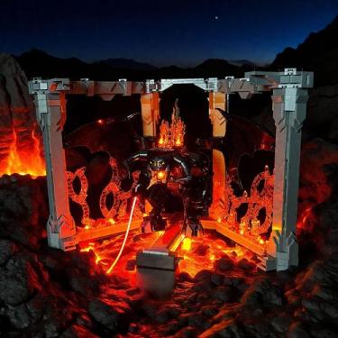 Imagem de Kit de luz LED para Lego O Senhor dos Anéis Balrog Book Nook - Marca P