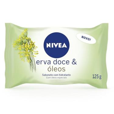 Imagem de NIVEA Sabonete em Barra Erva Doce & Óleos Tamanho Família - Limpa e cuida da pele, com óleos vegetais, fragrância intensa, espuma cremosa, hidratação e maciez - 125g