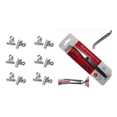 Imagem de Kit 12 Presilhas + 1 Pinça Unha Especial Para Curvatura C - zem