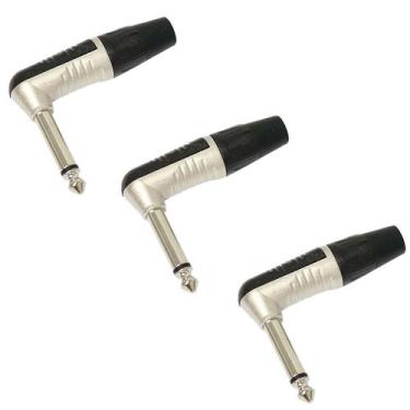 Imagem de Kit 3 Plugs P10 90 Mono Rp2rc Rean By Neutrik