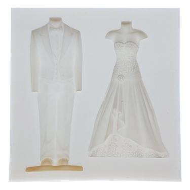 Imagem de Molde Silicone Roupa Noivo e Noiva Casamento Decoração - Udlandia