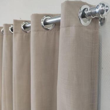 Imagem de Cortina Para Janela/Porta Voil Linho Com Forro Blackout 100% Luxo 4,00