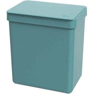 Imagem de Lixeira Cozinha Com Tampa 2,5L Single Coza, Blue Baltic