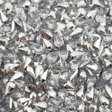Imagem de Colagem Gota Strass Acrílico Transparente 5x8mm 100pçs 5g - Macall