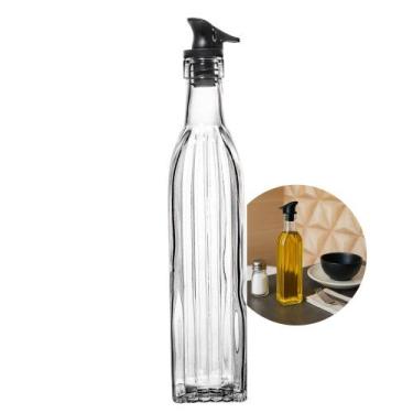 Imagem de Garrafa para Azeite de Vidro com Tampa de Silicone Wolff 500ml