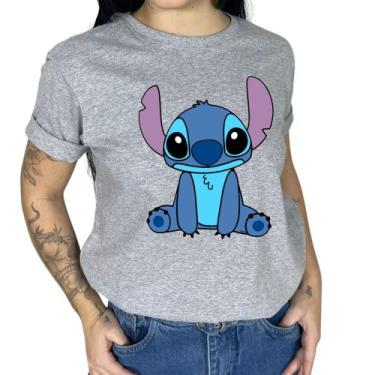 Imagem de Camiseta T-shirt Feminina Personalizada Stich Moda Kids Fofo Cute Extr