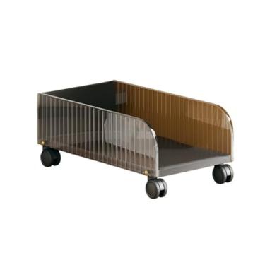 Imagem de YAYAOVP-24927 Suporte de CPU para torre de PC, suporte de CPU de acrílico sob a mesa com rodízios, suporte de PC para chão, suporte de CPU adequado para a maioria dos suportes de torre de computador