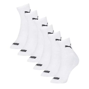 Imagem de Meia Puma Cano Médio Masculina 4530 C/6, Branco, 39-43