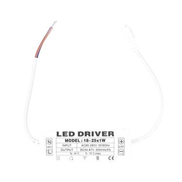Imagem de Driver de LED Silencioso 300mA Corrente Constante 54-87VDC para Iluminação LED 18-25X1W, Transformador Fácil de Instalar