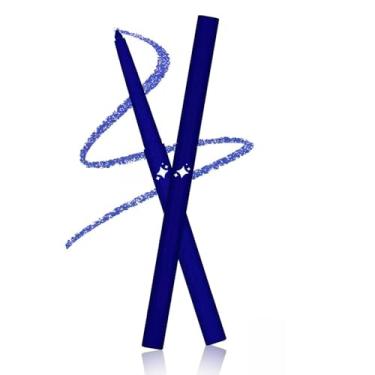 Imagem de Wavuketu Delineador azul marinho à prova d'água delineador azul marinho delineador azul retrátil à prova de manchas hipoalergênico de longa duração (07# azul marinho brilhante)