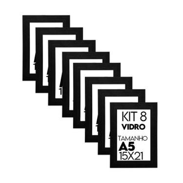 Imagem de Porta Retrato de Vidro 15x21cm Kit com 8 Unidades Lembrancinha de Festa