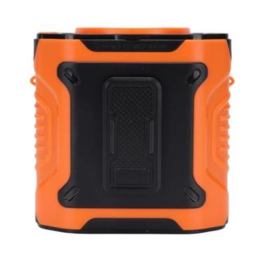 Imagem de POENVFPO Fã da Cintura de 5000mAh, Ventilador de Pescoço Portátil 100 Velocidades Ajuste para Acampamento para o Ar Livre, Ventilador de Pescoço, de Mão, de Pendurado (Laranja)
