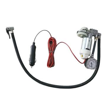 Imagem de Compressor de ar pequeno para inflador de pneu, bomba de pneu de carro de 12 V CC, 150 PSI com medidor de pressão, compressor de ar, inflador de pneu para carro, motocicleta, bicicleta. (entrada de