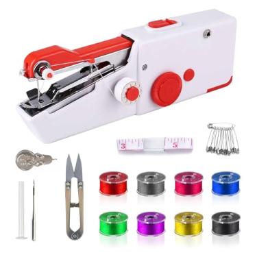 Imagem de INKMOKER Máquina De Costura Portátil, Mini-Máquina Portátil E Fácil Usar, Operada Por Usb, Ideal Para Iniciantes Em Uso Doméstico - Branca