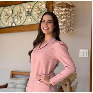 Imagem de Jaleco Feminino Gabardine Rosé Manga Princesa Blanco Raro, GG