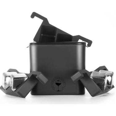 Imagem de Máquina de gelo de cristal de cubo quadrado cristalino - Molde preto com 4