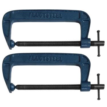 Imagem de Kit 2 Grampos Sargento Tipo C 250Mm 10 Pol. Para Marceneiro