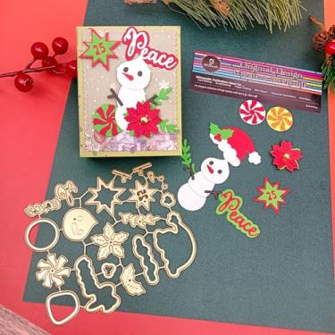 Imagem de Alinacutle Merry Christmas Dies corte de metal cortado para artesanato em papel, cartão feito à mão, faça você mesmo, álbuns de fotos, presente e scrapbook, agenda de agenda, modelo de livro de