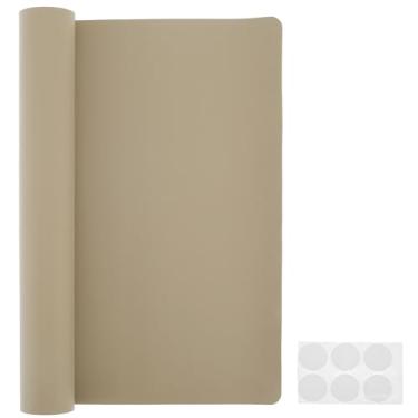 Imagem de Tapete de mesa de couro, mouse pad grande, tapete de mesa de escritório, borrão de mesa de couro PVC antiderrapante, almofada de mesa para laptop, almofada de escrita à prova d'água para escritório e