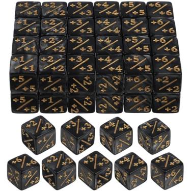 Imagem de Veemoon Counter Dice, 48pcs Counter Dice Token Card Games Table Acrylic Board Accessory, Compatible with MTG, CCG, Card Games, Black