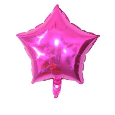 Imagem de Kit 10 Balão Estrela Metalizado 18" (45cm) Foil – Diversas Cores – Decoração de Festa, Aniversário, Casamento, Formatura, Chá Revelação, Eventos, Balão Hélio ou Ar (pink)