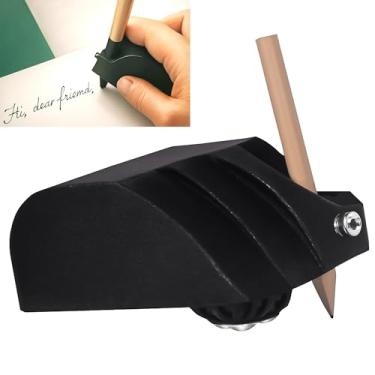 Imagem de CAJJYRUWE Suporte de caneta para deficiências de escrita com rolamentos de esferas, para tremor de mão fraco, baixa força de aderência, adultos seguram alças de caneta para artrite nas mãos, suportes